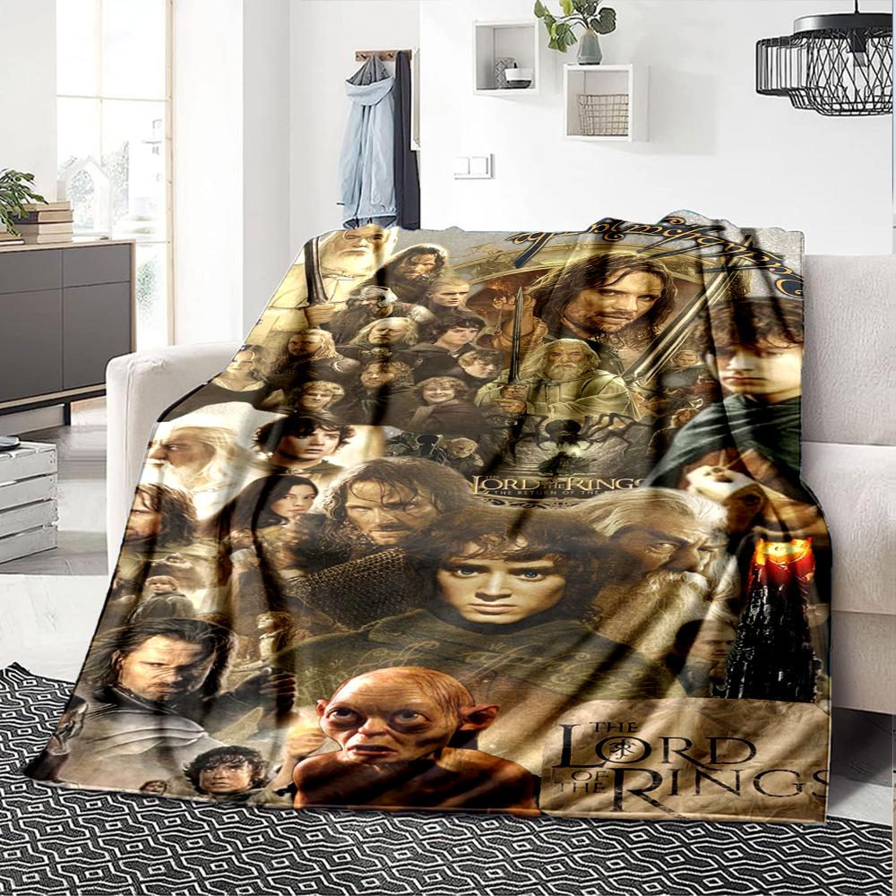 1PC The Lord of the Rings printed blanket, all season lightweight home office outdoor nap multifunctional blanket A10