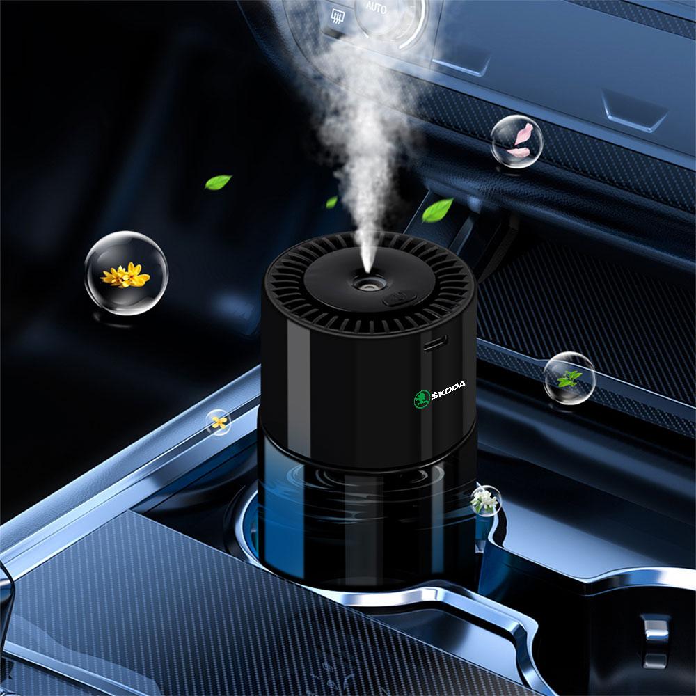 Car Air Humidifier Mini Essential Oil Diffuser Car Aroma Humidifier For Skoda S Octavia Kodiaq Rapid Fabia A7 Superb KAMIQ VRS VJ9