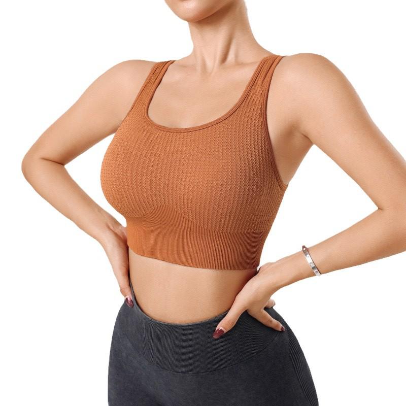 Damen Sport-Yoga-BH mit hoher Elastizität, stoßfest und mit Brustpolstern