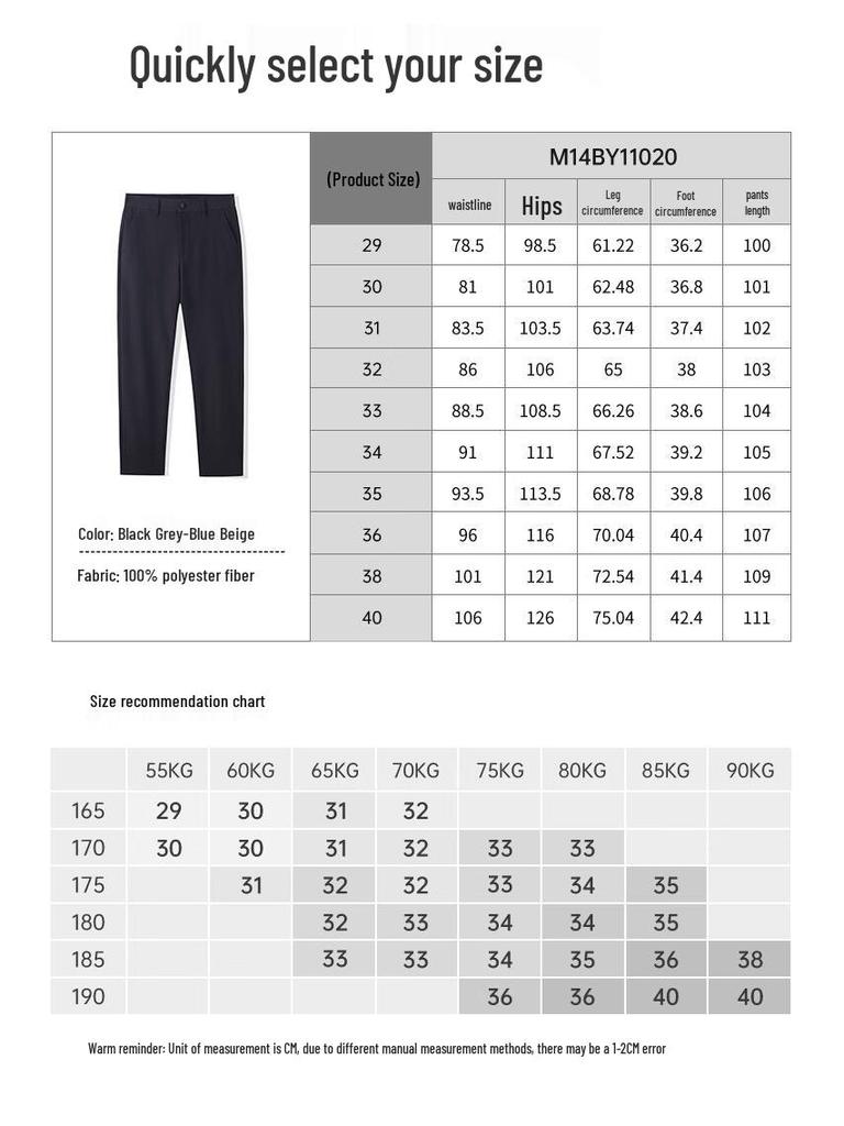 Camel Men's Straight-Leg Anti-Wrinkle Casual Pants