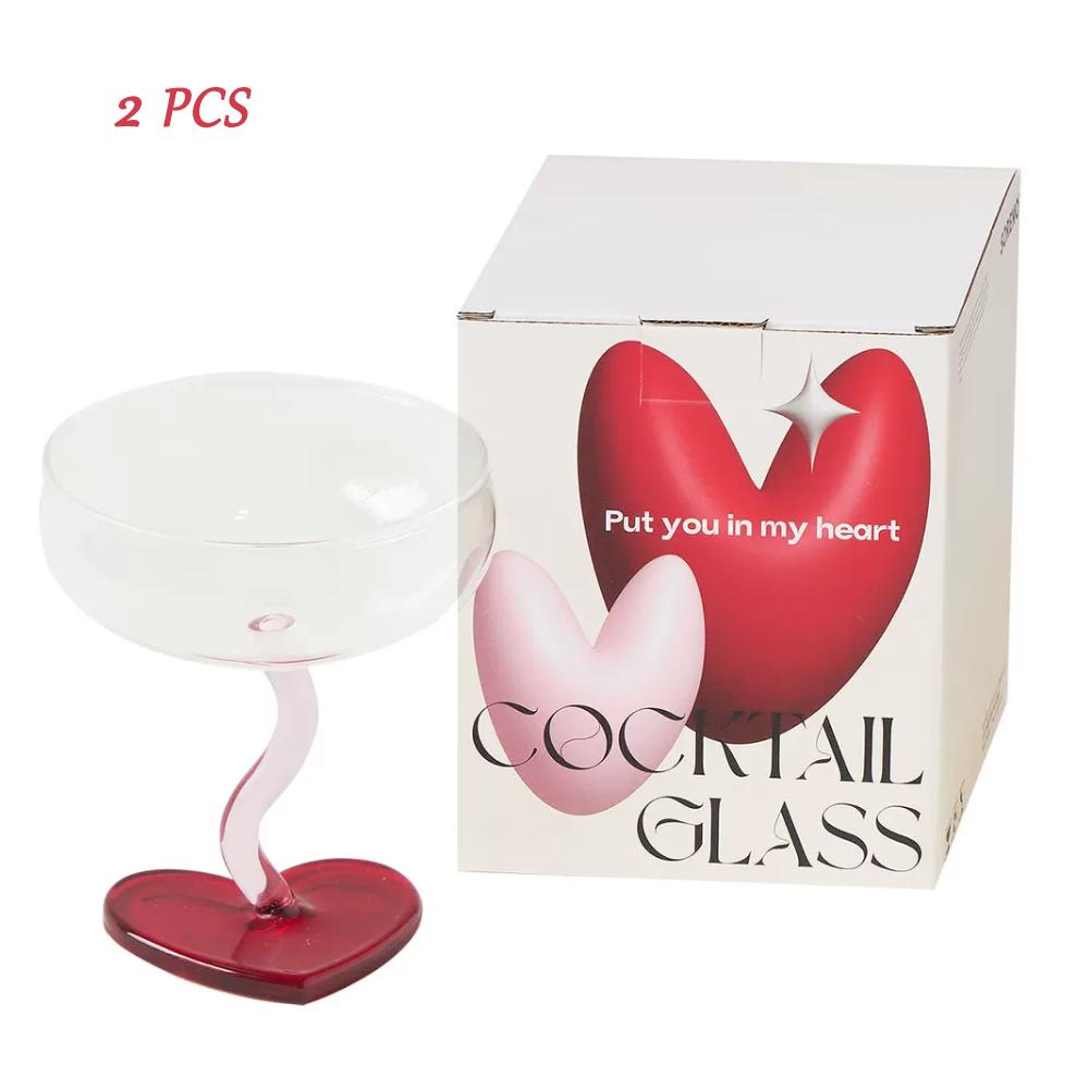 Weeding Champagne, Elegant 10oz Heart Wedding Glasses Set of 2, Bridal Unique Gift for Anniversary, Engagement Gifts for Couples