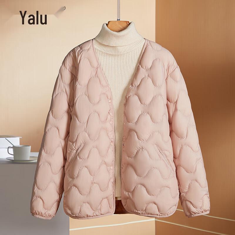 Yalu Women's Lightweight Short V-Neck Down Jacket