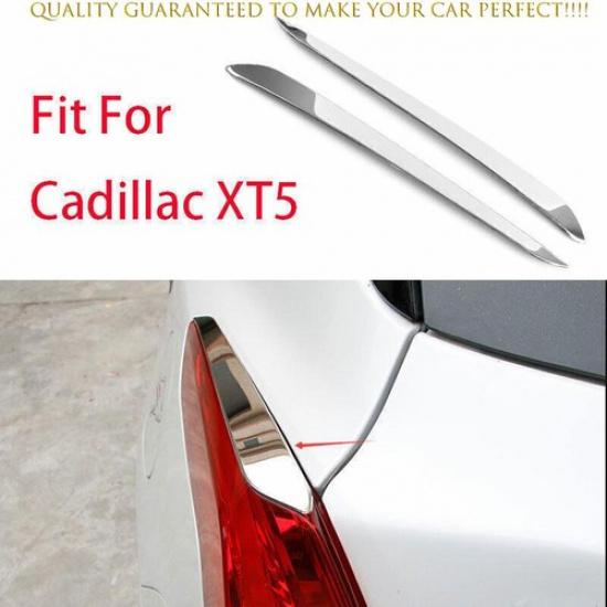 For Cadillac XT5 2017-2025 Chrome Steel Car Rear Tail Light Lamp Strip Trim 2PCS