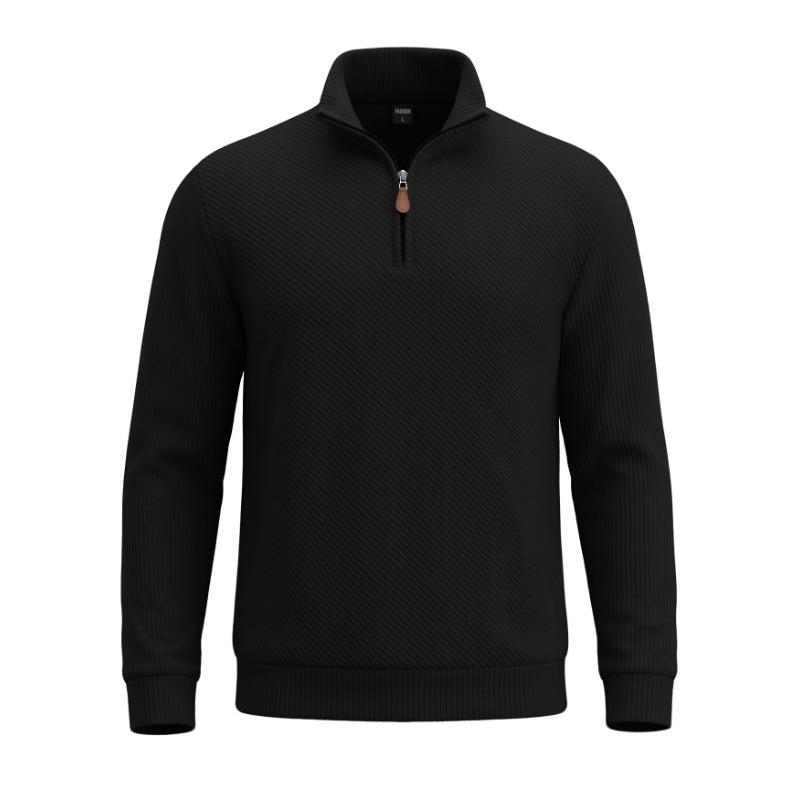 Men S Casual Half Zip Stand Collar Long Sleeve Sweatshirt Spring Autumn