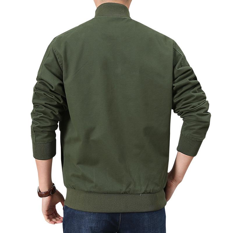 Men's Autumn and Winter Casual Fashion Stand-up Collar Jacket Top Trendy Men's Tooling Multi-pocket Jacket