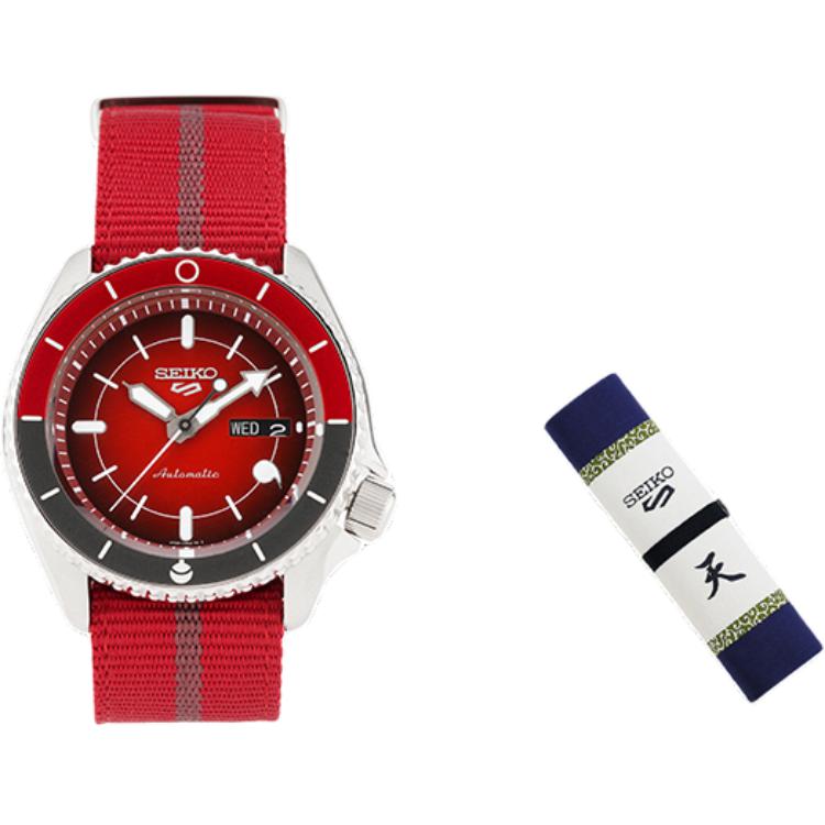

SEIKO Mechanical Movement Nylon Strap Watch Men s Watches Red Watch Dial SRPF67K1 SRPF67K1