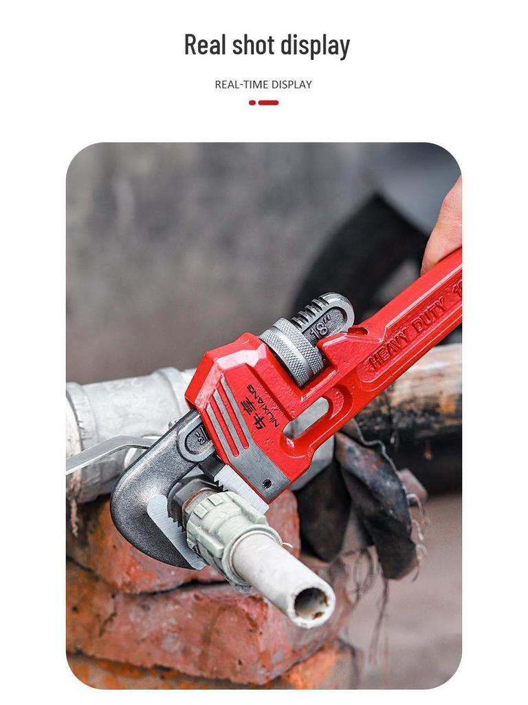German Style Heavy Duty Pipe Wrench and Universal Water Pump Pliers – Large Opening, High Hardness for Plumbing Installation