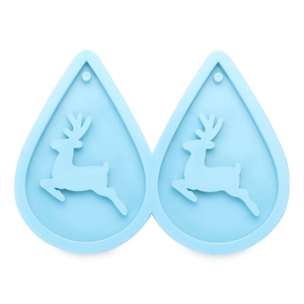 Tools Crystal UV Epoxy Resin Silicone Mould Earrings Resin Mold Merry Christmas Pendant Molds