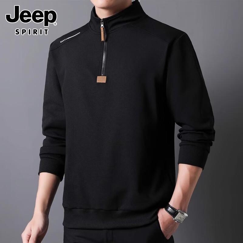 JEEP SPIRIT Men s Stand-Collar Zip-Up Sweatshirt XL