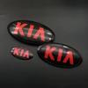 AABJA1 ABS Car Front Hood Emblem Rear Trunk Modified Badge For KIA Logo Sportage K5 R Sorento Carens Steering Wheel Styling Accessories