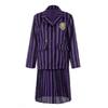 Wednesday Addams Character Cosplay Dress With Polyester Material For Women And Girls