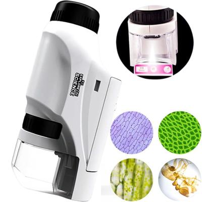 Portable Pocket Microscope Educational Gift For Kids 60/120x