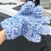 SEAMETAL Microfiber Car Wash Gloves Plush Car Washing Mitt 5-Finger Double-sided High Water Absorption Cleaning Glove
