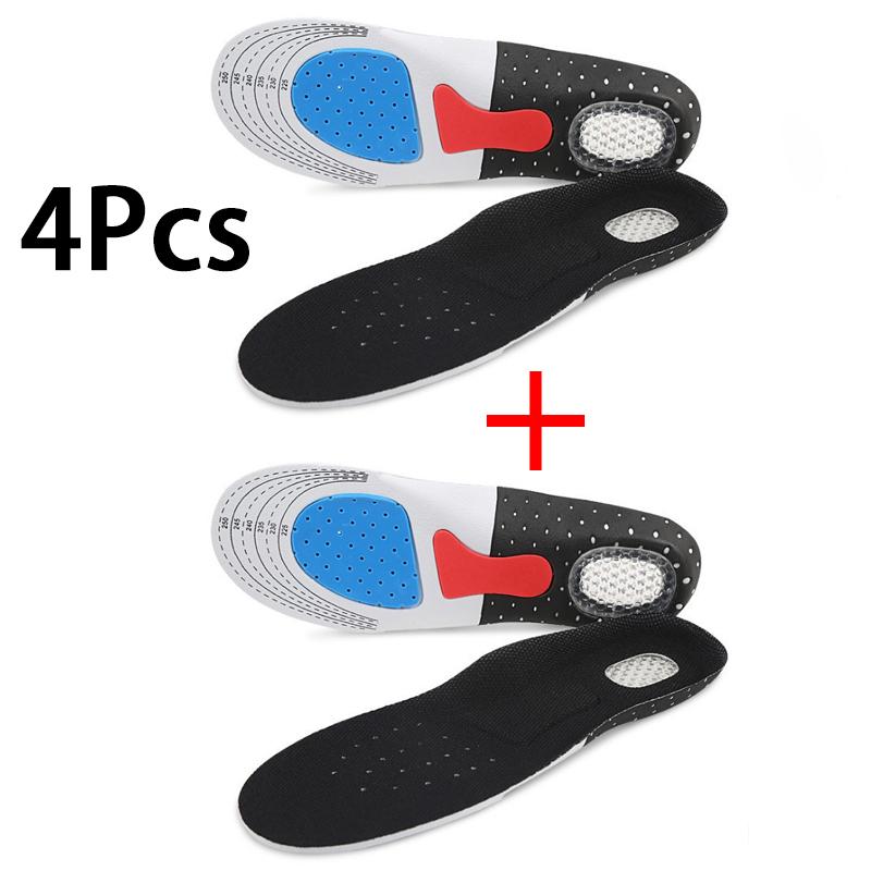 Silicone Shock-Absorbing Sports Insoles Men Arch Support Insole Breathable and Comfortable Shoe Pads