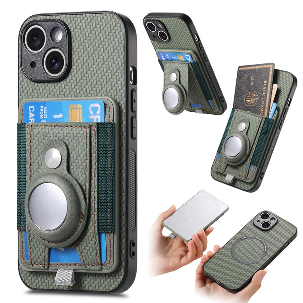 

Чехол для iPhone 16 15 14 Plus 13 Mini 12 11 Pro Max Magsafe Чехол для телефона с защитой AirTag Держатель для карт Кошелек Магнитная адсорбция For iPhone 15 Plus