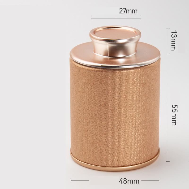 Small Kraft Paper Tea Canister with Round Airtight Double Lid Mini Kitchen Tea Canister Container for Leaf Coffee Spices Herbs
