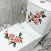 Self-adhesive Powder Rose Gold Edge Toilet Sticker Set - Bathroom Toilet Tank Decorative Sticker Pack