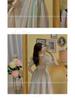 Summer French Princess Style Puff Sleeve Dress - Fluffy Fairy Design