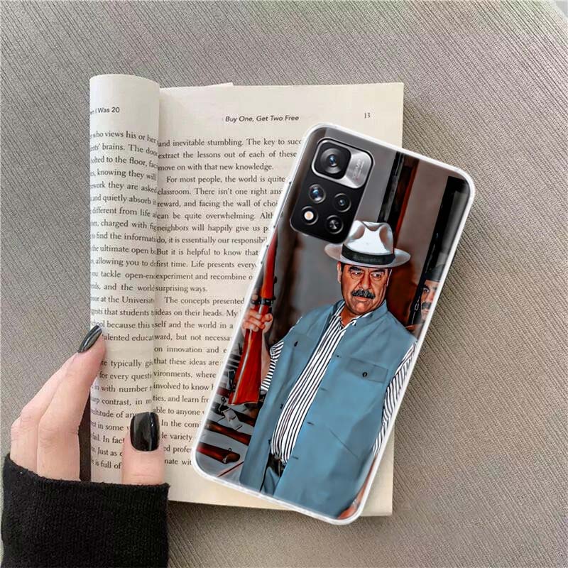 Etui Fashion Saddam Hussein Iraq Arabic Phone Case For Redmi Note 13 12 Pro Plus 14 15 Pro 5G 11 11T 11E 11S 10 Pro 10S 9 9S Cov