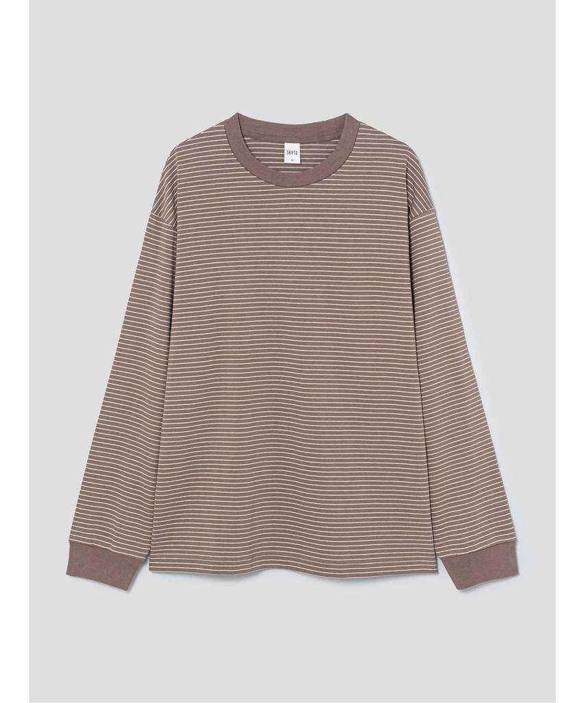 SHIFT.G Basic Stripe Ls Tee Brown