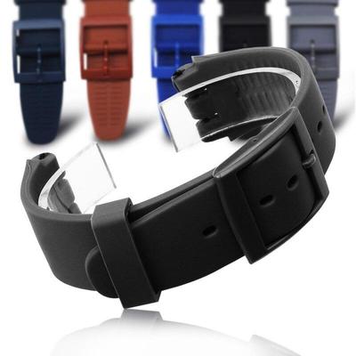 Silicone Strap For Swatch Soft TPU Watchband 17mm 19mm Rubber Strap For Men Women Belt Wristband 20mm Band Watch Accessories
