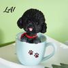 Car Aromatherapy Air Freshener Cup Shaking Head Dog Ornament Resin Teddy Schnauzer Dashboard Cute Puppy Interior Decor Decor Heat Resistant