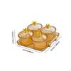 4 Grids Dried Fruit Plate Appetizer Serving Tray Dustproof Divided Dishes for Party Living