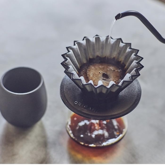 ORIGAMI Resin Holder, Black (BK), for ORIGAMI Dripper (Small and Medium Sizes), Made in Japan. Dripper Holder [AS resin] (1 piece)