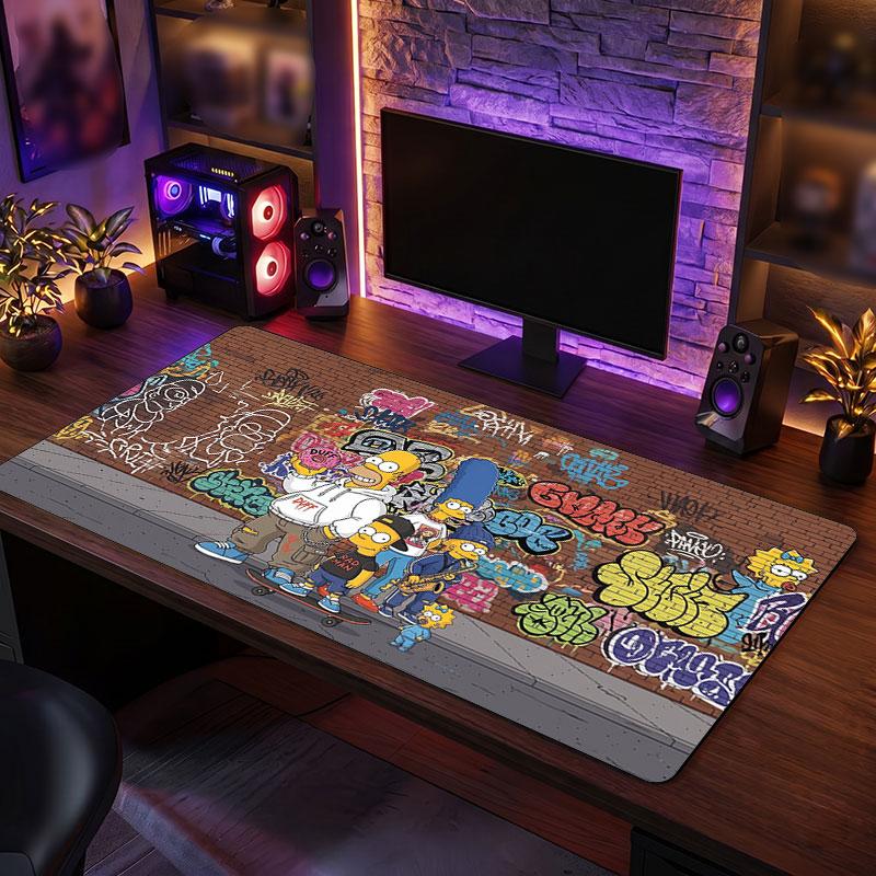 Big Mouse PadThe Simpsons Extended Soft Desk Mat Gaming Office Computer Table Decor Mat