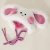 New Versatile Cute Long Ear Blush Rabbit Plush Hat for Women In Autumn and Winter Cold Protection and Warm Ear Protection Lei Feng Hat