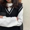 Damen-Strickpullover im Y2K-Stil, neue übergroße Strickwaren, All-Match-Pullover, Tops, V-Ausschnitt, ärmellose Mädchen-Retro-Pullover