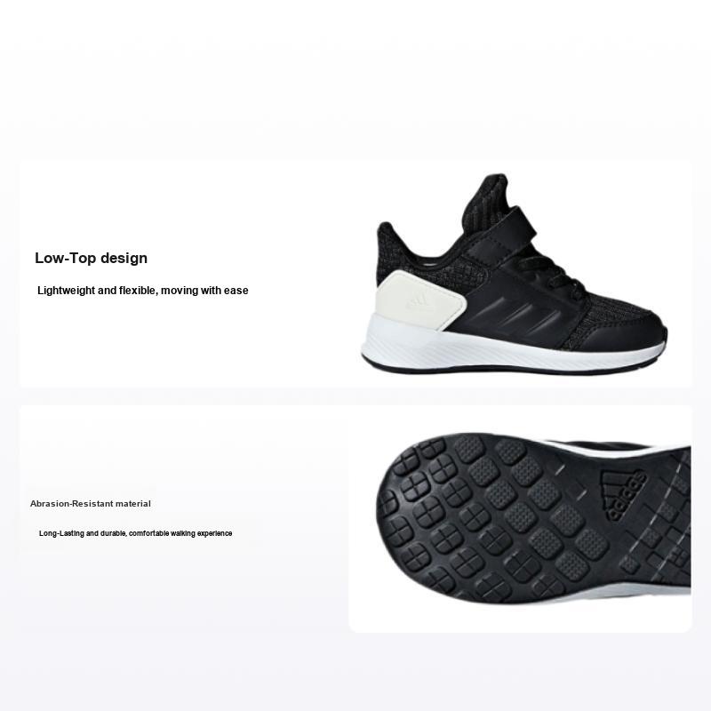 Adidas RapidaRun Knit I Черно-белые детские кроссовки Core-Black Cloud-White Carbon AH2611 23½