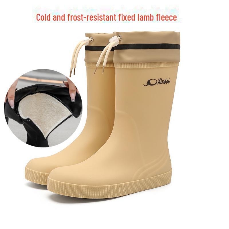 Trendige Damen- & Herren-Halbrohr-Wasserdichte Rutschfeste Regenstiefel - Verschleißfeste Gummischuhe für Arbeit & Autowäsche