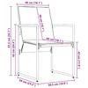 Garden Dining Set 7 pcs Black Steel