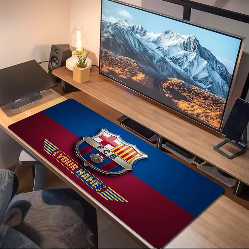 FC Barcelona Print Cushion Non-slip Laptop Tablet Big Mousepad XXL Mat Mini PC Playmat With Lock Edge