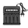 4-Channel Battery Charger for 3.7V 4.2V Rechargeable Batteries Real Time Monitoring Intelligent Charging Adapter Base