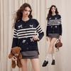 UNIFREE Academy Style Knitted Cardigan with Bow Brooch