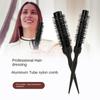 Nylon Comb Round Barrel Hair Comb Black Cylinder Curly Hair Comb Hair Styling Hair Brush