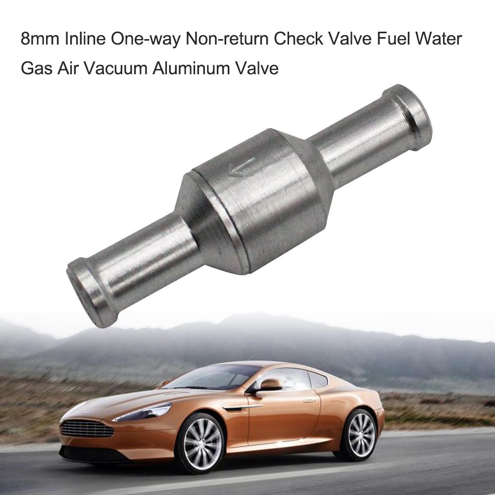 One Way Check Valve Aluminium Alloy Fuel Non Return Check Valve Petrol Diesel for Car Automobile Oil Water Pumps 6-12mm