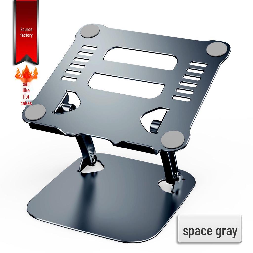 Aluminum Laptop Riser with Dual Fan Cooling