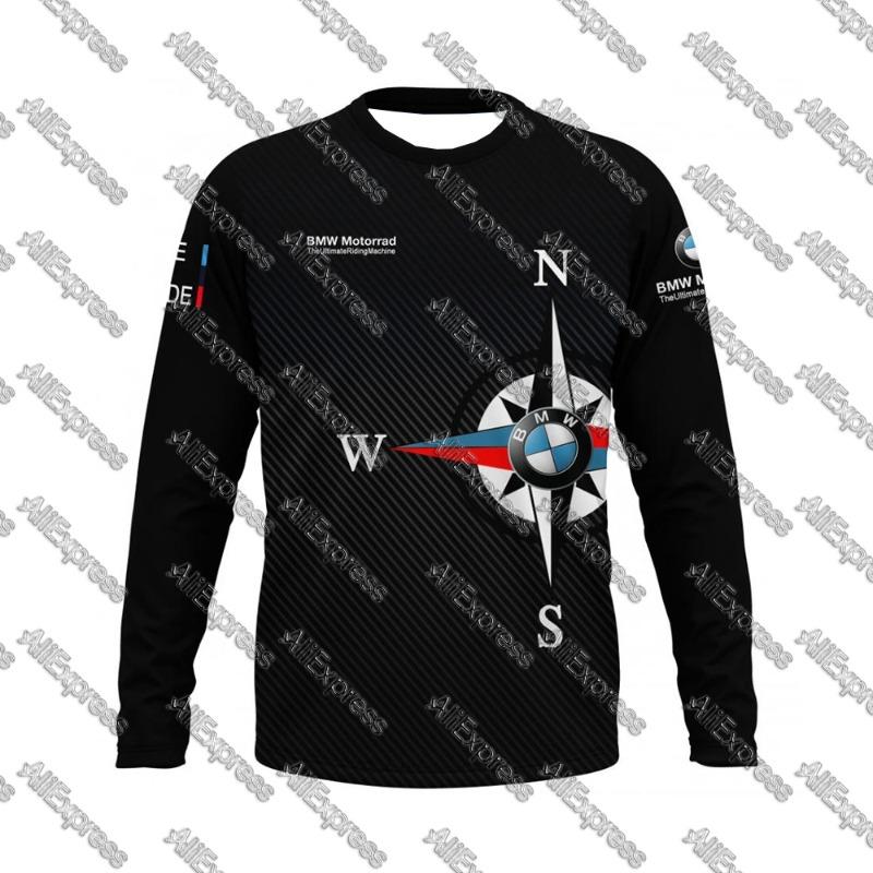 

Гоночні Мотоциклетні Автомобільні Водіння Футболки Спортивні Круглий виріз Довгий рукав Дихаючий Швидкосохнучий Одяг Чоловіки Жінки S