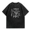 Immer Meine Schwester Für Immer Freundin T-Shirt vintage gewaschen Herren Oberteil Für Jeden Tag streetwear Unisex Grafik Bequem
