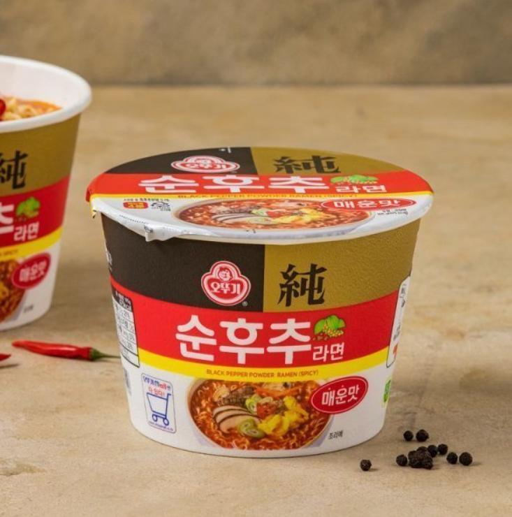 Ottogi Mild Pepper Ramen Spicy 105g – Korean Instant Noodles with Savory Spicy Broth