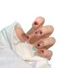 New Year's Manicure Pure Hand-wearing Nail Pieces Handmade High-end Ins White Nude Cat Eyes Short Love