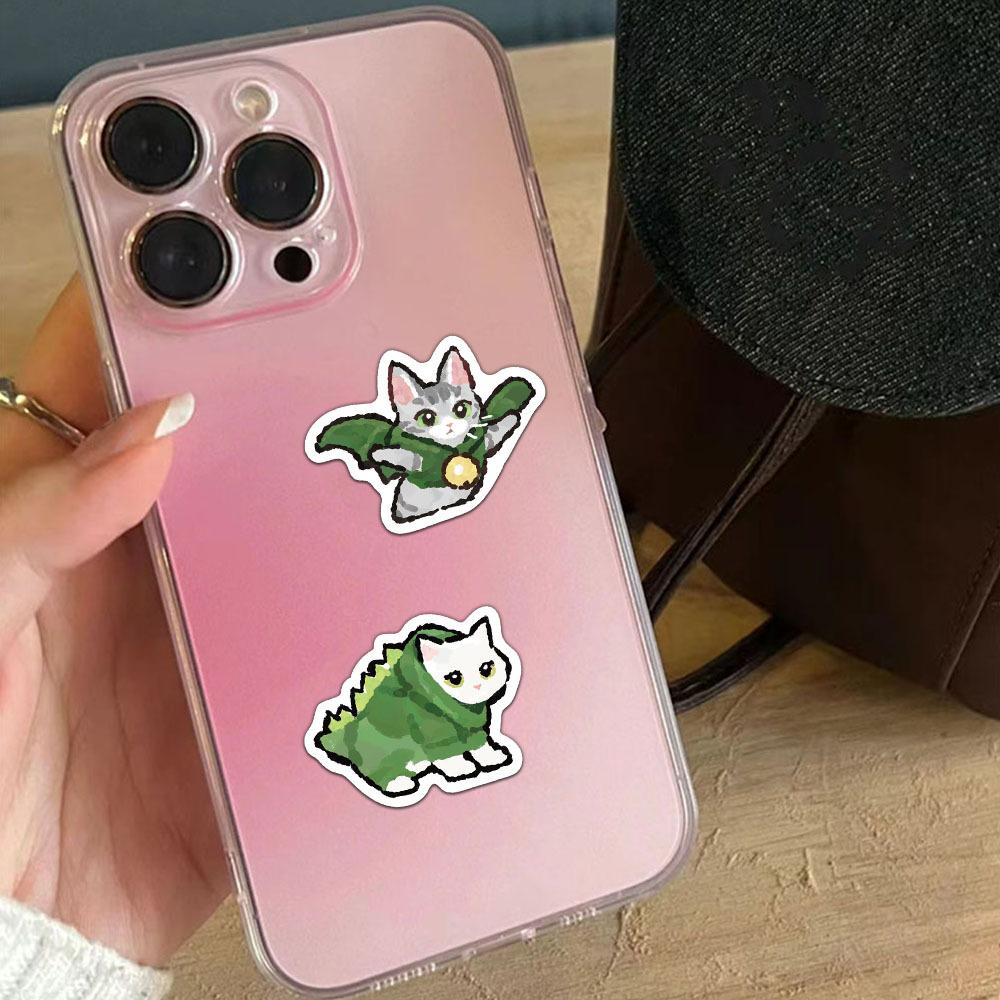 77Pcs Cartoon Cat Stickers Animal Phone Cases Laptop Suitcases Water Cups Waterproof Decals