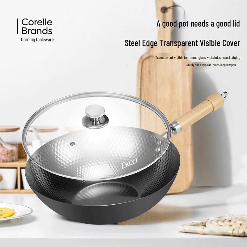 Набор посуды для ужина из 4 предметов VISIONS Corning EKCO Ultimate Iron Wok & SN Crystal