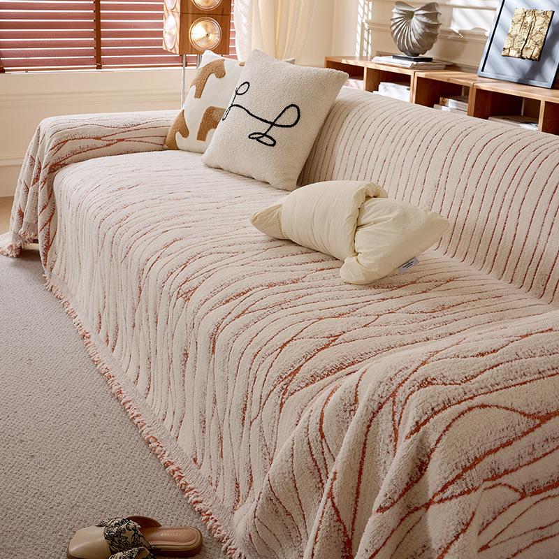 

Чехол для дивана EIFLOY-Simple Stripe, полотенце, универсальный чехол для подлокотника, защита от царапин, мягкий чехол для дивана, 3, 4-местный 180x150