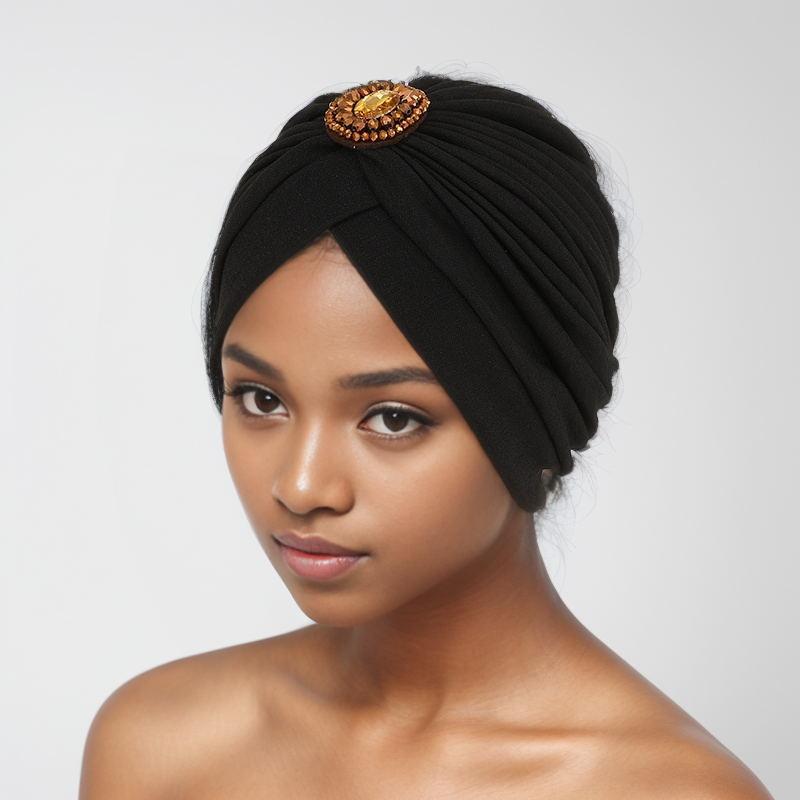 Modische Retro-Accessoires Bambus Leinen Turban Hut Baotou Hut Moslemhut Haar Hut