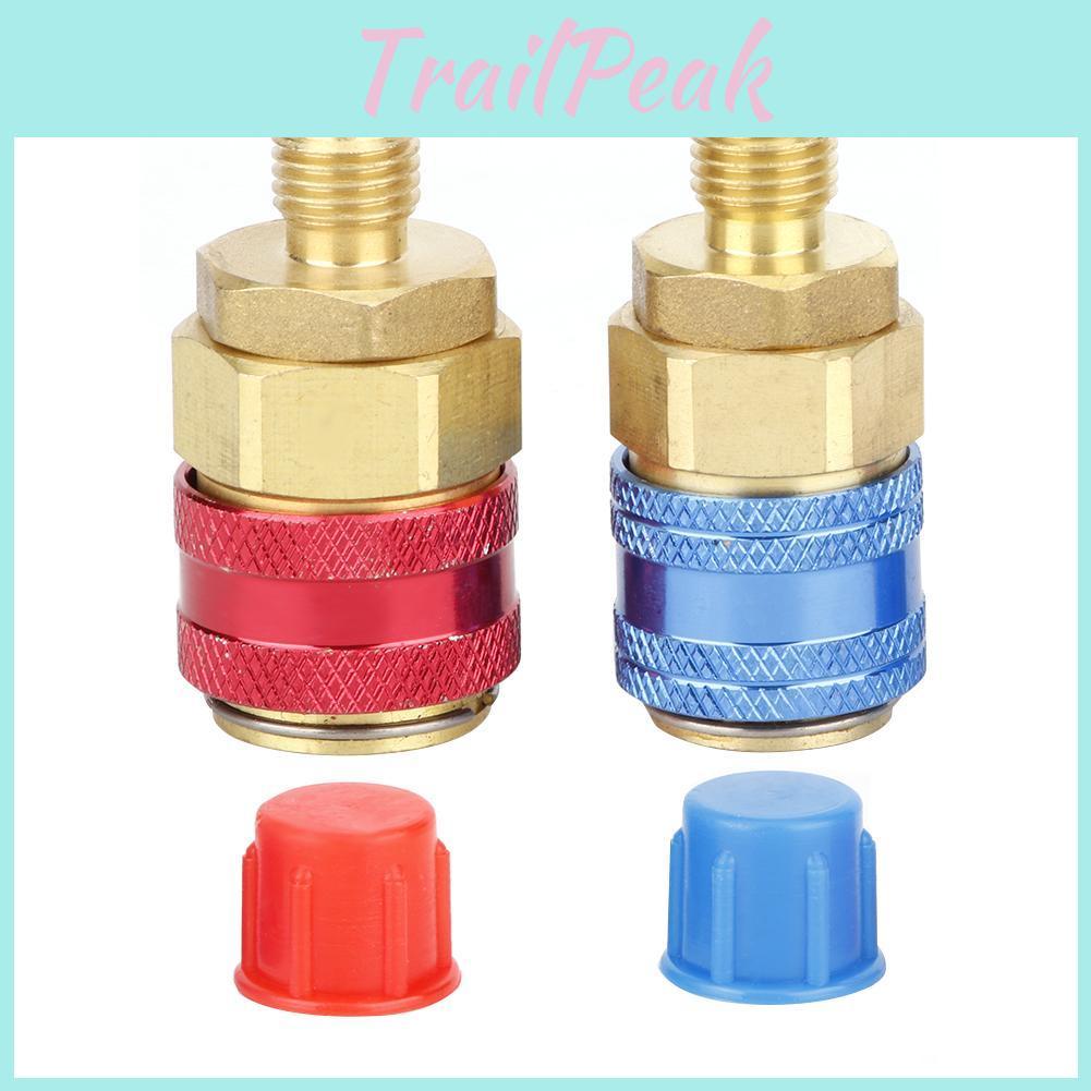 R134a High 2pcs Pressure Low Straight Quick Coupler Connector Car Ac Refrigerant Adapter