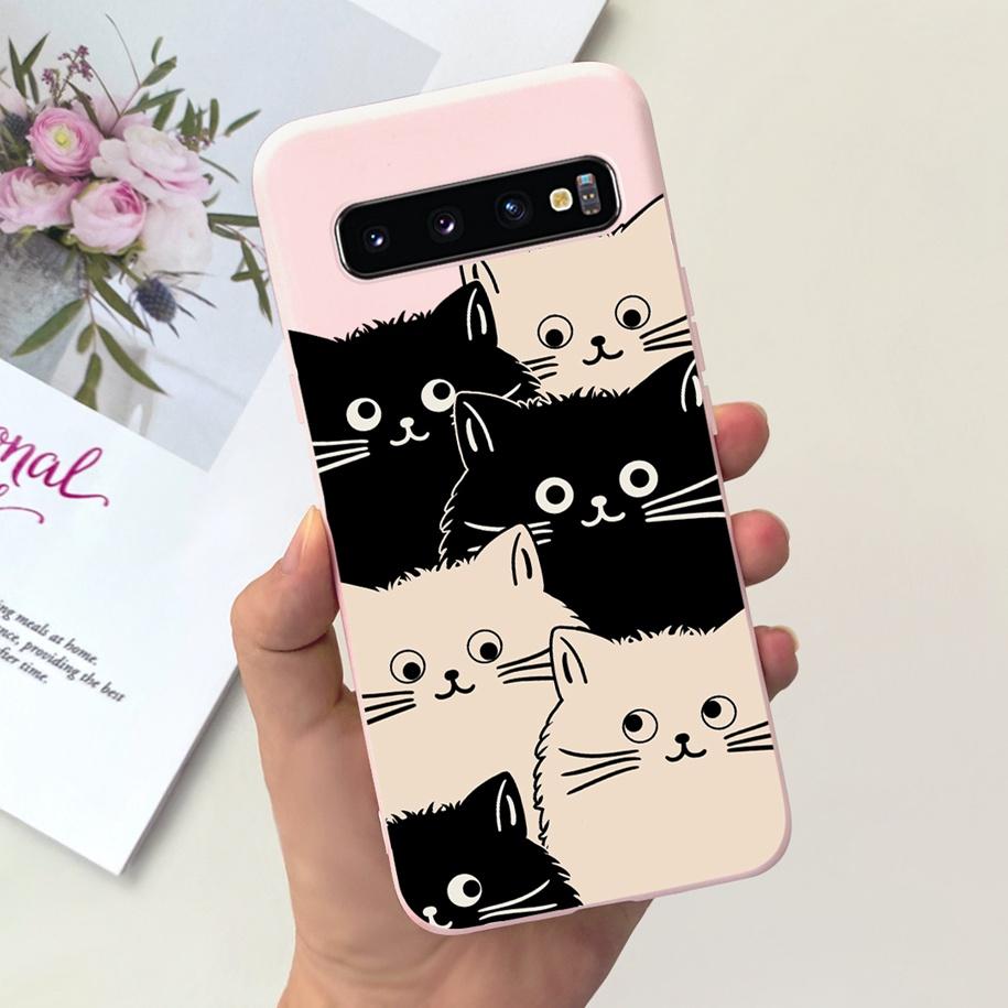 For Samsung S10 Plus SM-G975F Case Cute Dinosaur Duck Cartoon Soft Silicone Phone Cover For Samsung Galaxy S10 S10e G973F Bumper